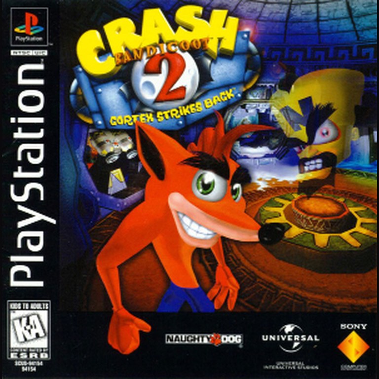 Crash Bandicoot 2: Cortex Strikes Back cover art